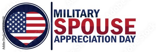 Military Spouse Appreciation Day. Suitable for greeting card, poster and banner