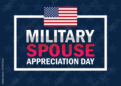 Military Spouse Appreciation Day wallpaper with shapes and typography. Military Spouse Appreciation Day, background