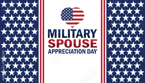 Military Spouse Appreciation Day. Holiday concept. Template for background, banner, card, poster with text inscription. Vector illustration photo