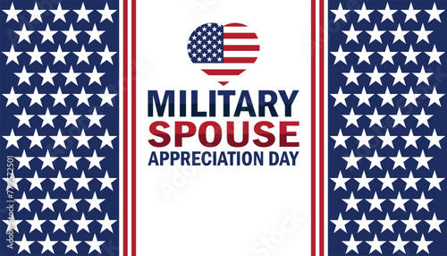 Military Spouse Appreciation Day. Holiday concept. Template for background, banner, card, poster with text inscription. Vector illustration