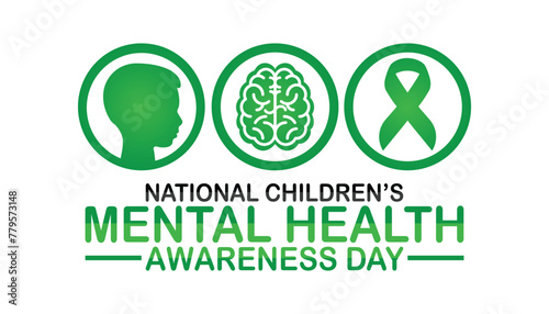 National Children's Mental Health Awareness Day wallpaper with typography. National Children's Mental Health Awareness Day, background