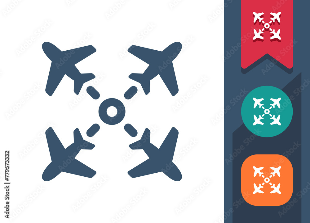 Planes Icon. Plane, Airplane, Radar, Flight, Airport