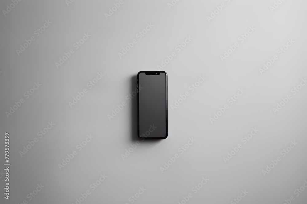Minimalist Smartphone Design on Gray Background. Minimalist Smartphone Design on Gray Background.