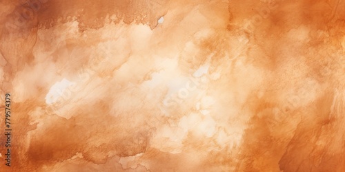 Brown watercolor light background natural paper texture abstract watercolur Brown pattern splashes aquarelle painting white copy space for banner design, greeting card