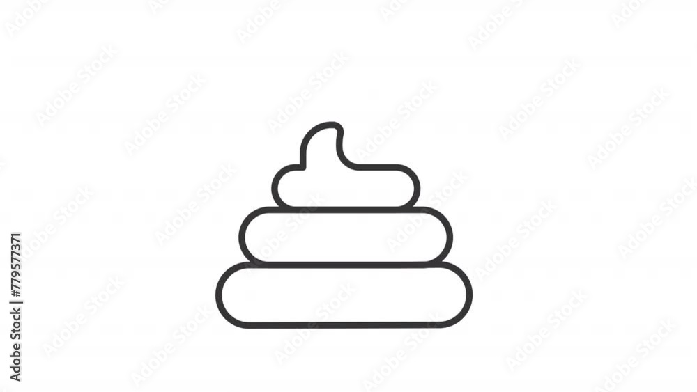 Animated poop icon. Steaming pile line animation. Dog poop. Organic pet waste. Stinky excrement. Black illustration on white background. HD video with alpha channel. Motion graphic Animated poop icon. Steaming pile line animation. Dog poop. Organic pet waste. Stinky excrement. Black illustration on white background. HD video with alpha channel. Motion graphic