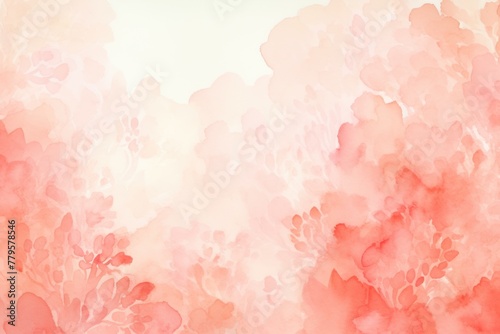 Coral watercolor light background natural paper texture abstract watercolur Coral pattern splashes aquarelle painting white copy space for banner design, greeting card © Michael