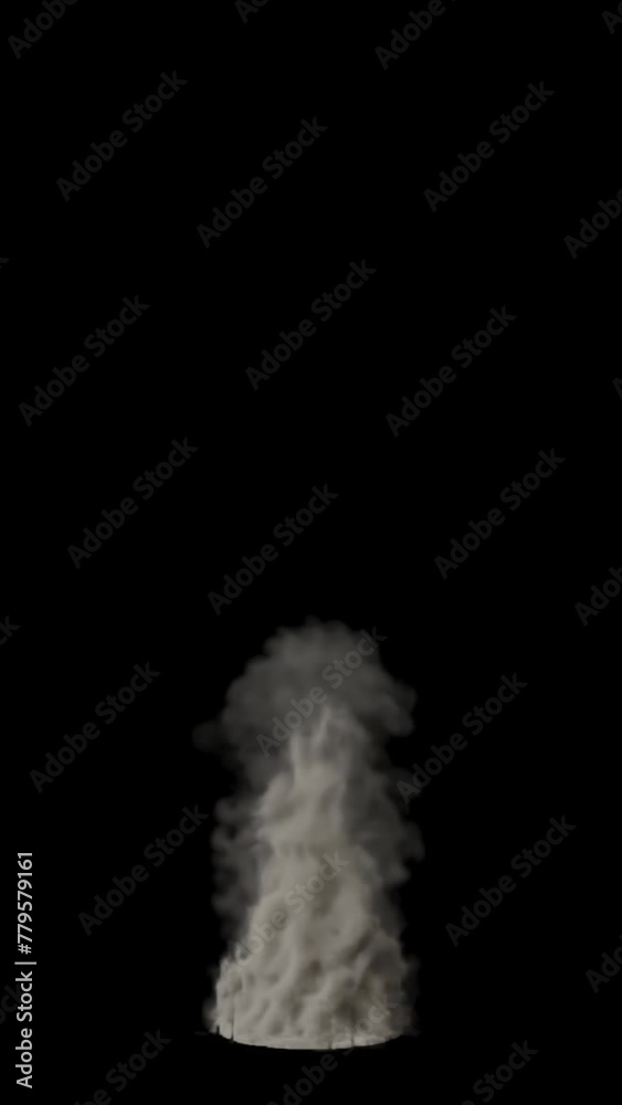 Slow vertical smoke column: Dark background video Slow vertical smoke column: Dark background video