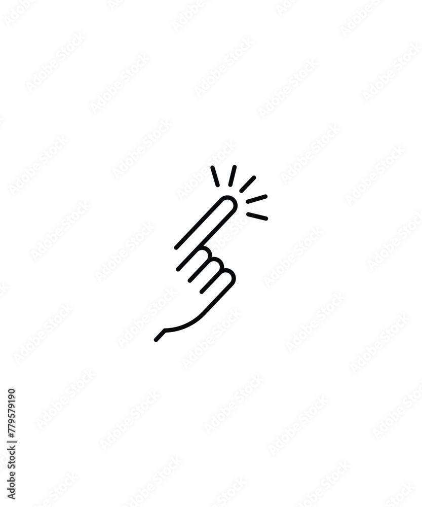 click icon, vector best line icon. click icon, vector best line icon.