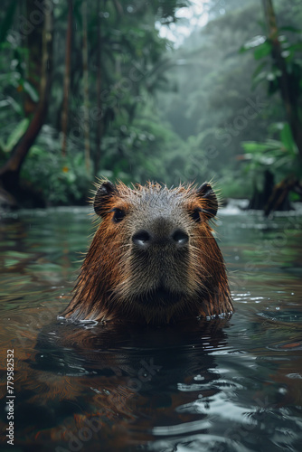 Capybaras that commune with the spirits of the water, ensuring peace among all creatures of the rive