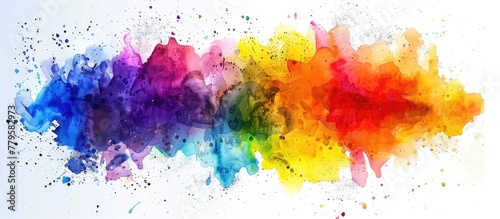 A vibrant array of colors is pouring out of an art paint container against a white backdrop, resembling a mesmerizing meteorological phenomenon