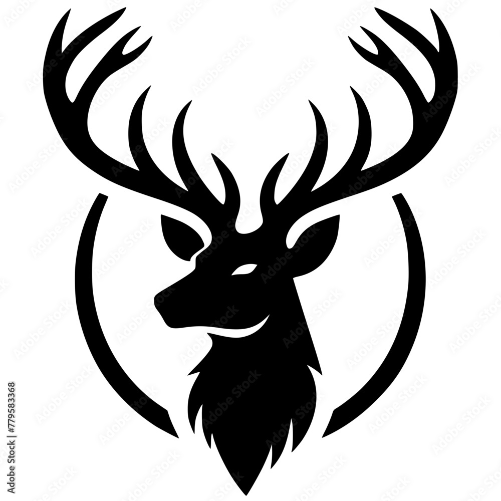 Deer head silhouette Deer head silhouette