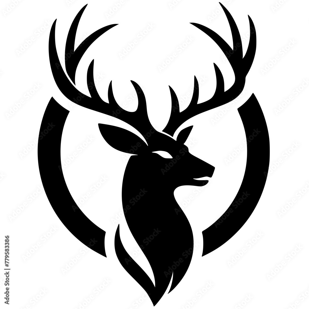 Deer head silhouette Deer head silhouette
