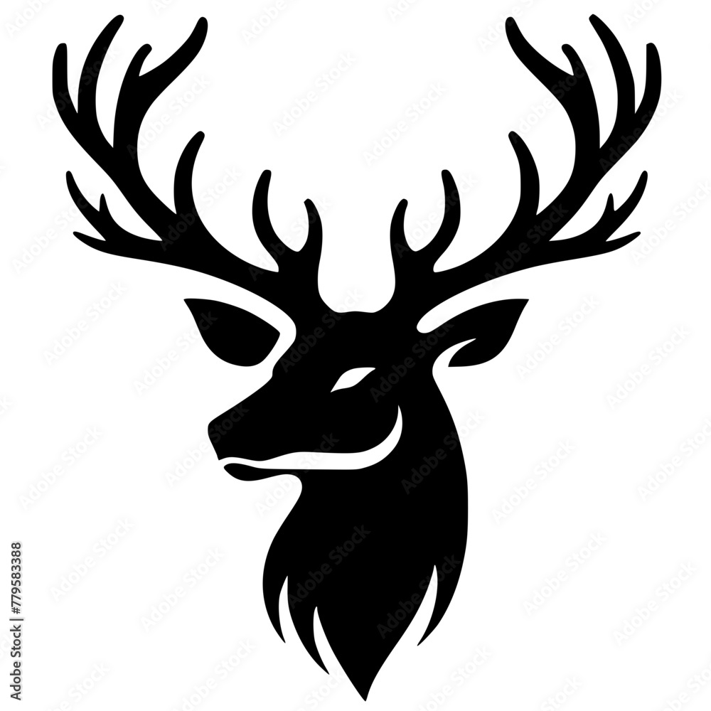 Deer head silhouette Deer head silhouette