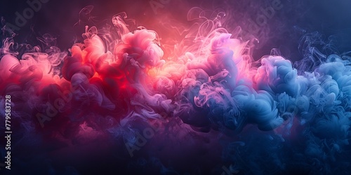 Vivid abstract smoke swirls with colorful energy, creating a vibrant and imaginative explosion of art © Andrii Zastrozhnov