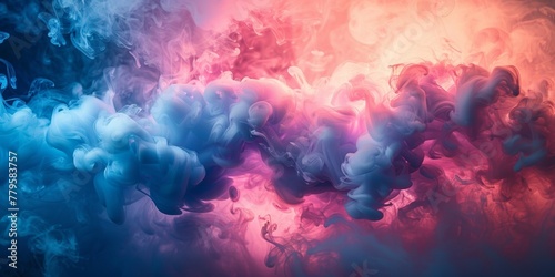 Dynamic swirls of colorful smoke dance in abstract motion, creating a vibrant explosion of artistic expression