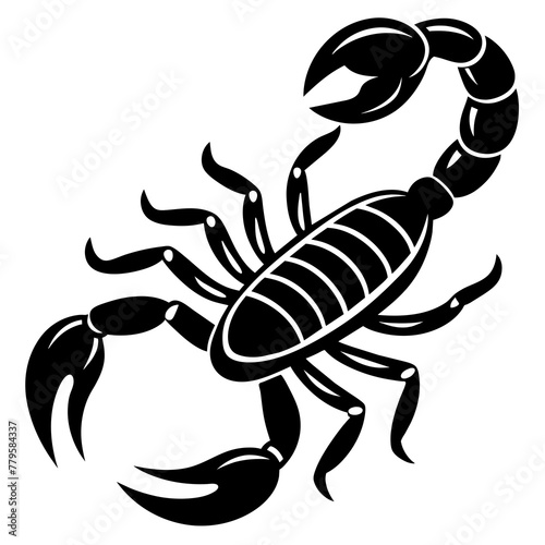 scorpion tattoo vector, black scorpion silhouette vector illustration,icon,svg,scorpion characters,Holiday t shirt,Hand drawn trendy Vector illustration,scorpion on a white background © SK kobita