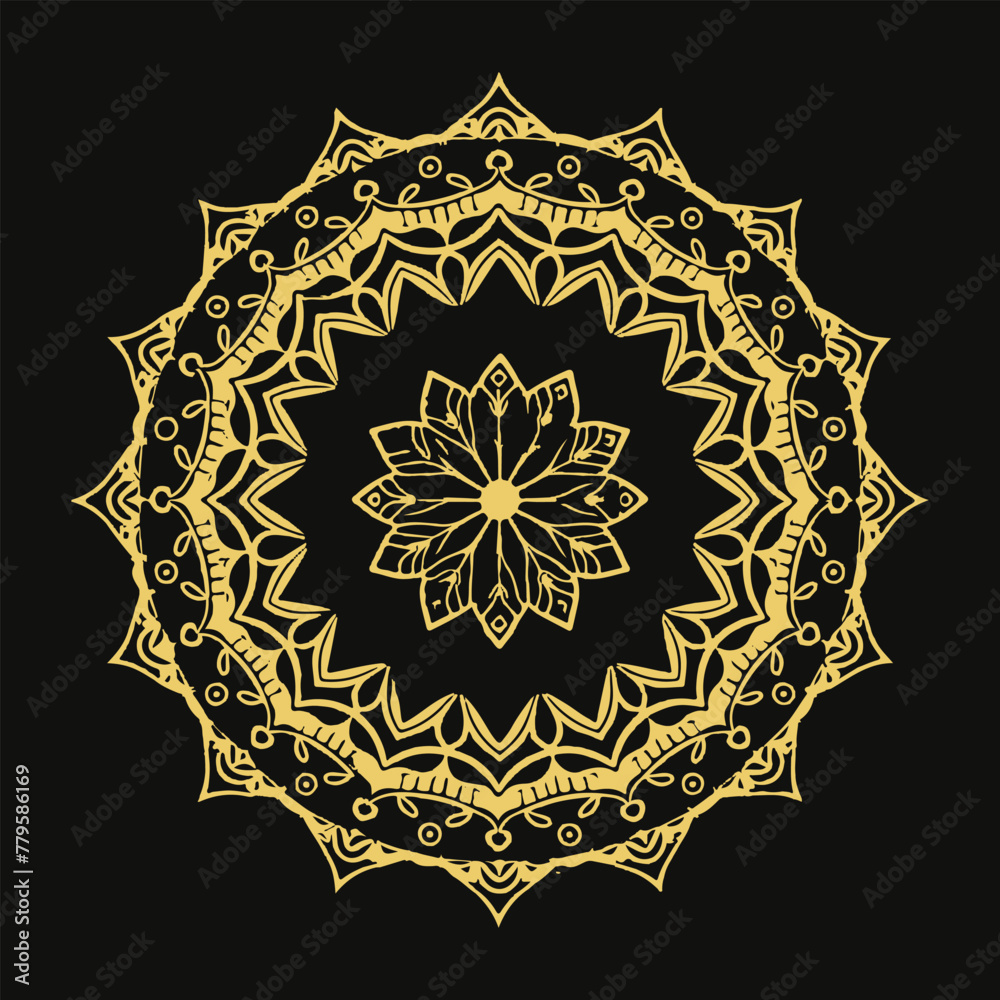 Ornamental mandala design, mandala vector art 