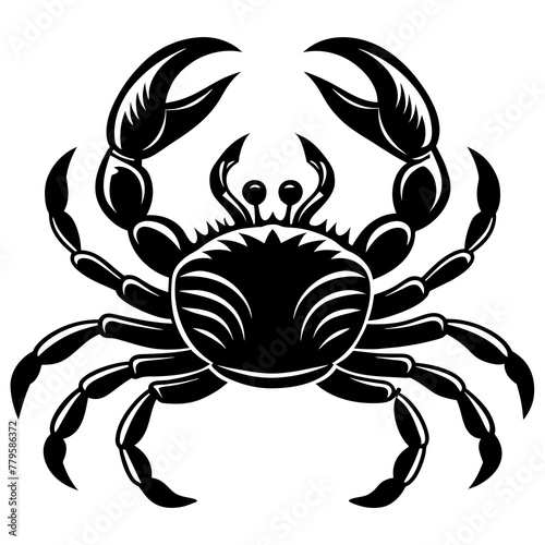 black and white crab, black crab silhouette vector illustration,icon,svg,crab characters,Holiday t shirt,Hand drawn trendy Vector illustration,scorpion on a white background