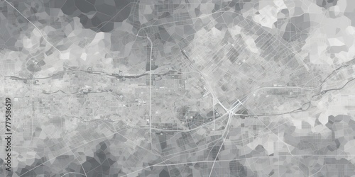 Gray and white pattern with a Gray background map lines sigths and pattern with topography sights in a city backdrop