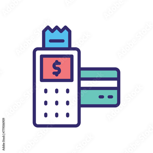 Pos terminal vector icon