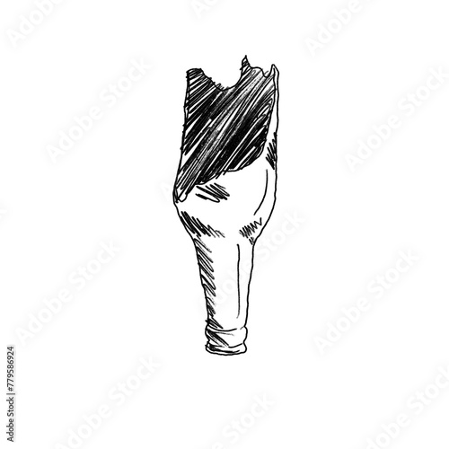 transparent bottle fragment sketch png