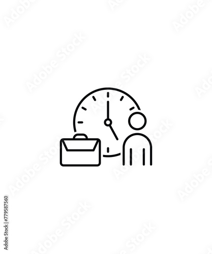 office time icon, vector best line icon.