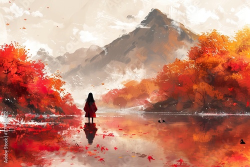 autumn in the mountains painting