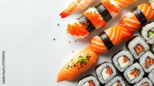 Assorted sushi and sashimi platter