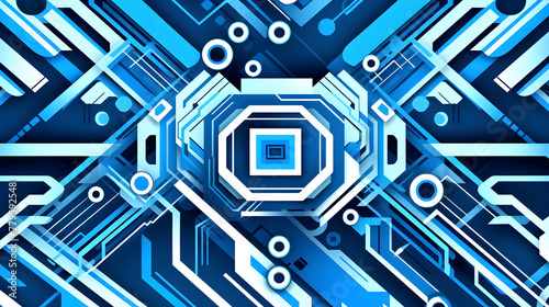 Technology blue computer machine pattern abstract graphic poster web page PPT background
