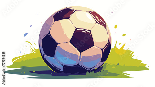 Football. ball vector illustration. white background