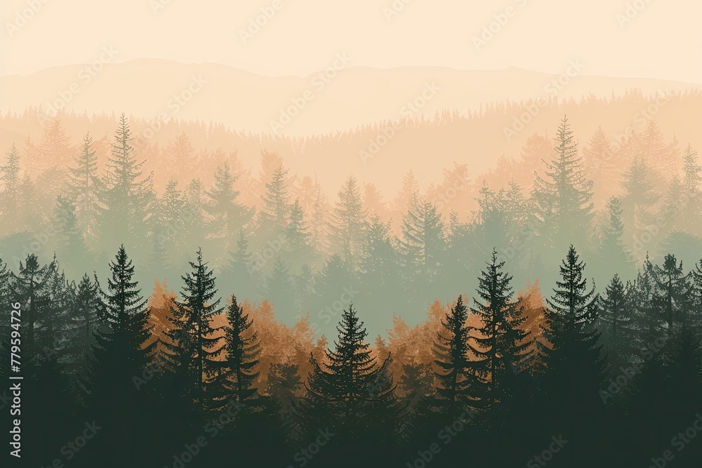 A forest gradient from deep green to earthy brown