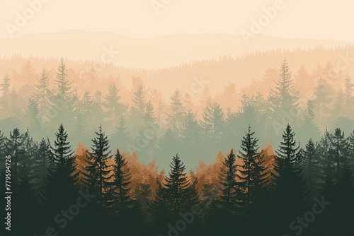 A forest gradient from deep green to earthy brown