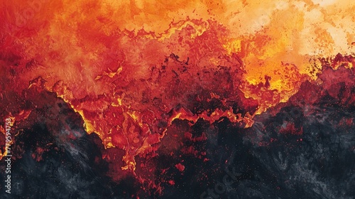 A fiery lava gradient from molten red to burnt orange © 220 AI Studio
