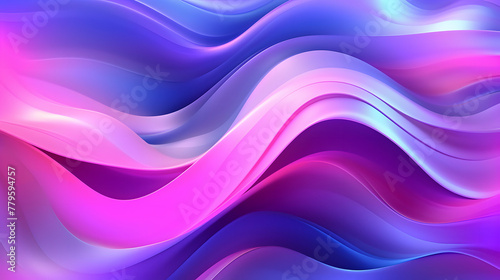 Digital purple and blue neon light glowing wave abstract graphic poster web page PPT background