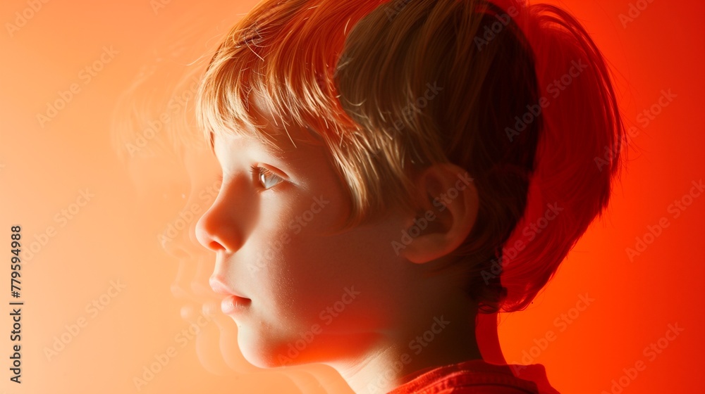 AI Generated Illustration of Child with ADHD Focus