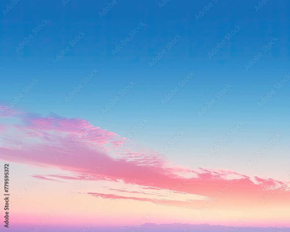 A tropical dawn gradient from peachy pink to clear sky blue