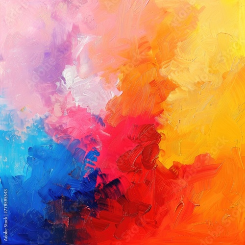 An abstract art gradient blending multiple bright colors for a creative explosion