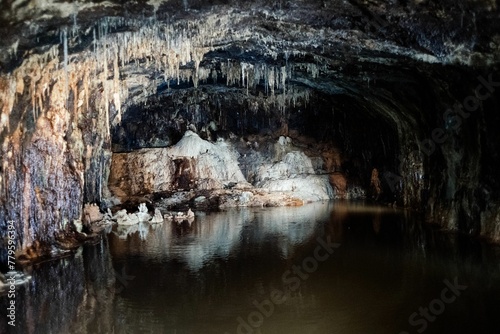 Saalfeld Fairy Grottoes cave with minerals, amusement park in Thuringia