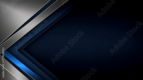 Modern dark blue overlapping dimension line bar design, technological background © AITTHIPHONG