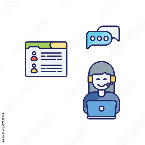 Wallpaper Mural Live Chat Support vector icon, online chat vector concept icon Torontodigital.ca