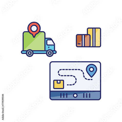 Track Order vector icon, delivery and logistics  vector concept icon