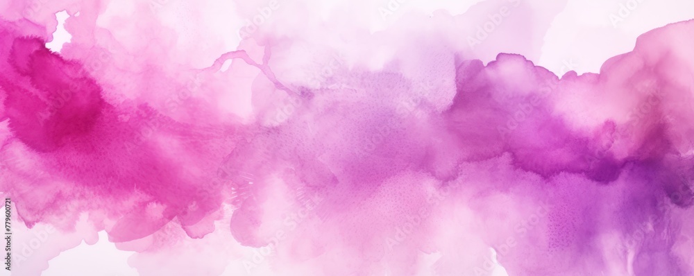 Magenta watercolor light background natural paper texture abstract watercolur Magenta pattern splashes aquarelle painting white copy space for banner design, greeting card