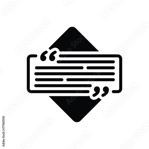 Black solid icon for phrases