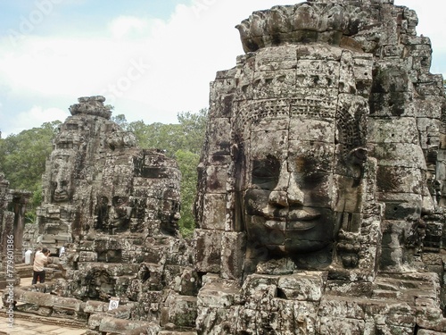 Majestic Bayon Temples, Angkor Wat, Cambodia © Wirestock