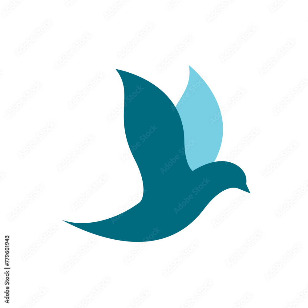 logo design of a flying dove flapping its wings logo design of a flying dove flapping its wings