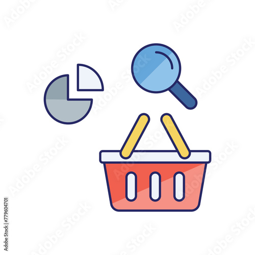 E-commerce Analytics vector icon, online store vector concept icon