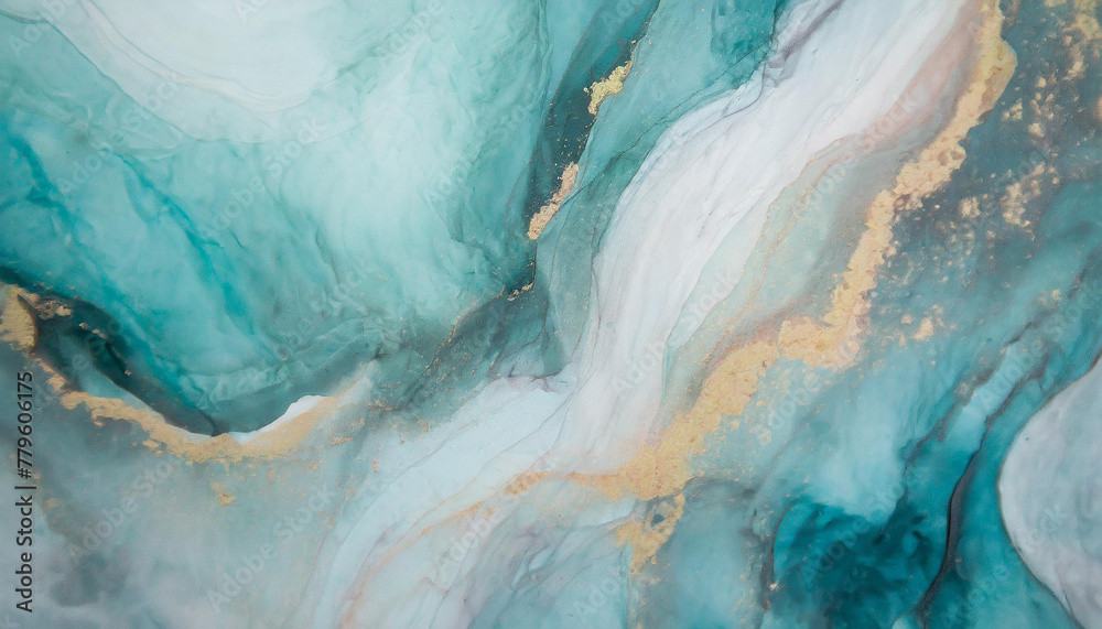 Fototapeta premium Abstract marbled ink. Vibrant paint abstraction. Dynamic painting backdrop.