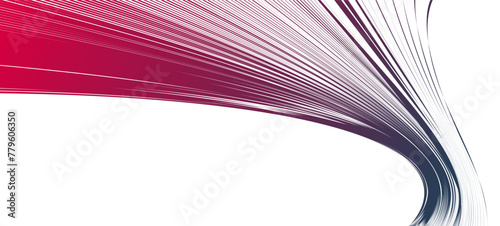 Distorted and deformed lines vector abstract background, curvature of space, 3D linear flow curve shape, science fiction.