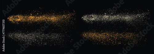 Luxury light effect shiny gold glitter template photo