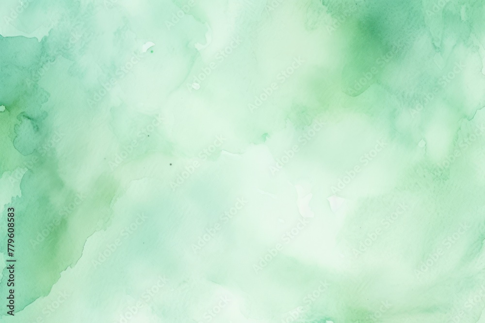 Mint Green watercolor light background natural paper texture abstract watercolur Mint Green pattern splashes aquarelle painting white copy space for banner design, greeting card